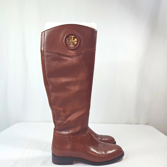 Tory Burch Shoes - Tory Burch Brown Leather Riding Boots Sz 7.5